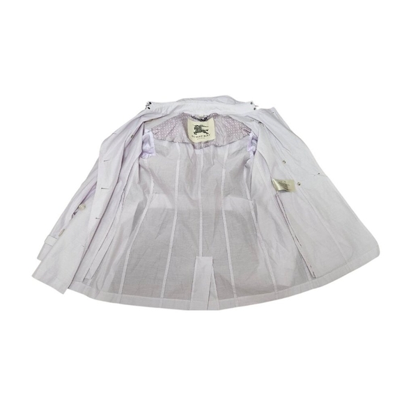 Burberry Coat - Sandringham Short Trench color light lavender Size 8 - Picture 9 of 16